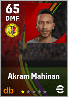 Akram Mahinan — DMF, OVR 65, MAX 65