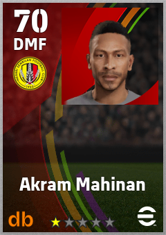 Akram Mahinan — DMF, OVR 70, MAX 70