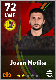 Jovan Motika — LWF, OVR 72, MAX 72