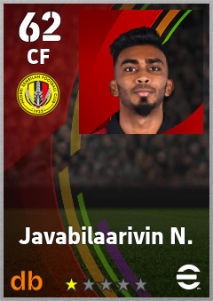 Javabilaarivin N. — CF, OVR 62, MAX 62