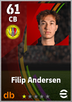 Filip Andersen — CB, OVR 61, MAX 61