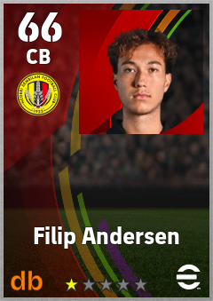 Filip Andersen — CB, OVR 66, MAX 66