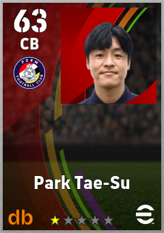 Park Tae-Su — CB, OVR 63, MAX 63