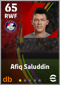 Afiq Saluddin — RWF, OVR 65, MAX 65