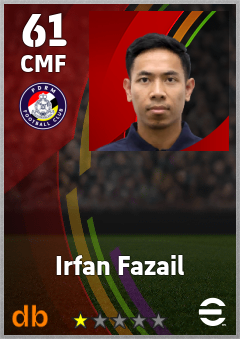 Irfan Fazail — CMF, OVR 61, MAX 61
