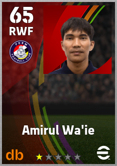 Amirul Wa'ie — RWF, OVR 65, MAX 65