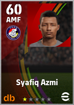 Syafiq Azmi — AMF, OVR 60, MAX 60