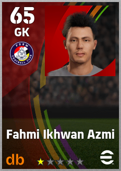 Fahmi Ikhwan Azmi — GK, OVR 65, MAX 65