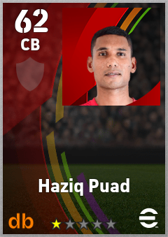 Haziq Puad eFootball player card