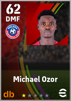 Michael Ozor — DMF, OVR 62, MAX 62