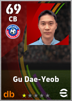 Gu Dae-Yeob — CB, OVR 69, MAX 69
