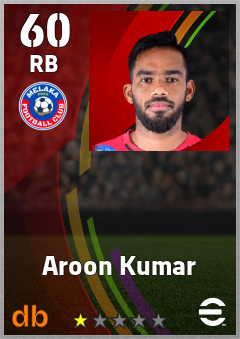 Aroon Kumar — RB, OVR 60, MAX 60