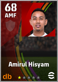 Amirul Hisyam — AMF, OVR 68, MAX 68
