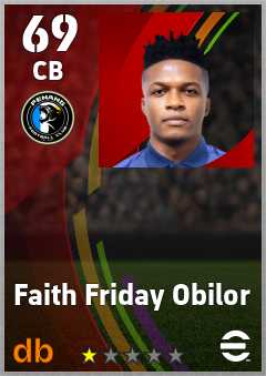 Faith Friday Obilor — CB, OVR 69, MAX 69