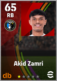 Akid Zamri — RB, OVR 65, MAX 65