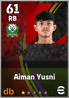 Aiman Yusni — RB, OVR 61, MAX 61