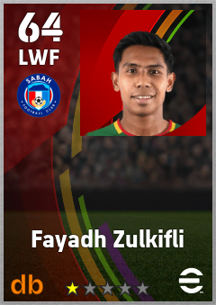 Fayadh Zulkifli — LWF, OVR 64, MAX 64