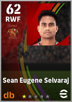 Sean Eugene Selvaraj — RWF, OVR 62, MAX 62