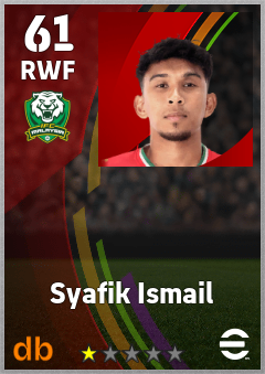 Syafik Ismail — RWF, OVR 61, MAX 61