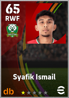 Syafik Ismail — RWF, OVR 65, MAX 65