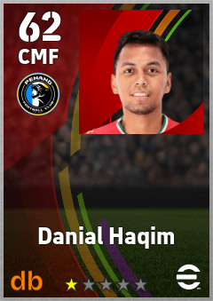 Danial Haqim — CMF, OVR 62, MAX 62