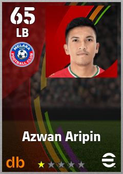 Azwan Aripin — LB, OVR 65, MAX 65