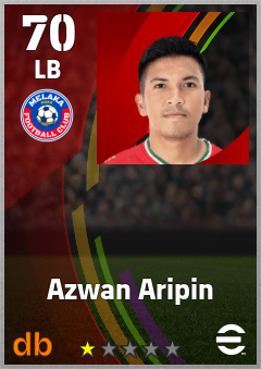 Azwan Aripin — LB, OVR 70, MAX 70