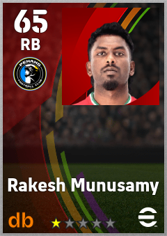 Rakesh Munusamy — RB, OVR 65, MAX 65