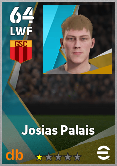 Josias Palais — LWF, OVR 64, MAX 64