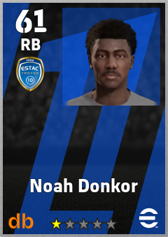 Noah Donkor — RB, OVR 61, MAX 61