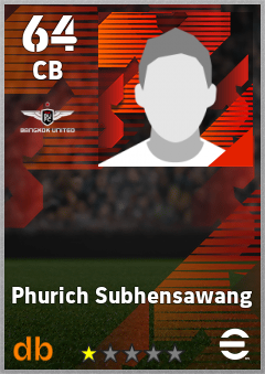 Phurich Subhensawang — CB, OVR 64, MAX 64