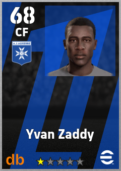 Yvan Zaddy — CF, OVR 68, MAX 68