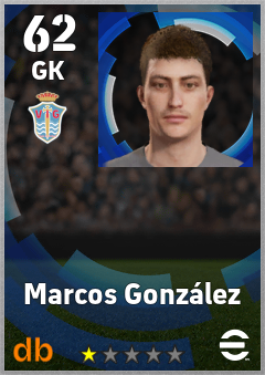 Marcos González — GK, OVR 62, MAX 62