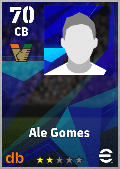 Ale Gomes — CB, OVR 70, MAX 70