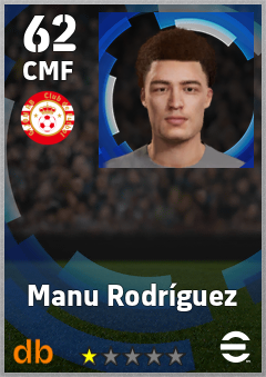 Manu Rodríguez — CMF, OVR 62, MAX 62