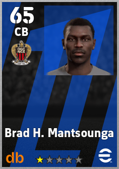 Brad H. Mantsounga — CB, OVR 65, MAX 65