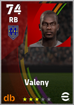 Valeny — RB, OVR 74, MAX 74