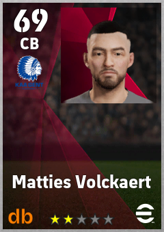 Matties Volckaert — CB, OVR 69, MAX 69