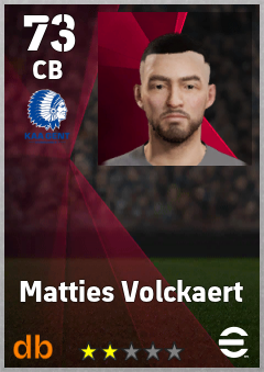 Matties Volckaert — CB, OVR 73, MAX 73