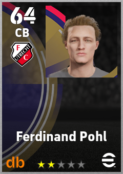 Ferdinand Pohl — CB, OVR 64, MAX 64