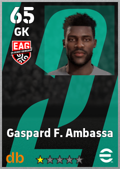 Gaspard F. Ambassa — GK, OVR 65, MAX 65