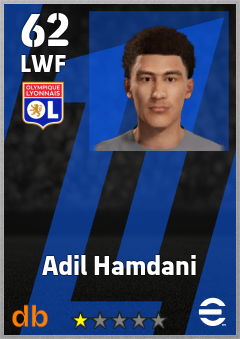 Adil Hamdani — LWF, OVR 62, MAX 62