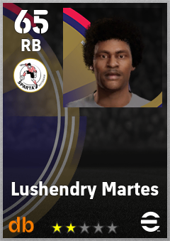 Lushendry Martes — RB, OVR 65, MAX 65