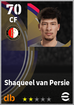 Shaqueel van Persie — CF, OVR 70, MAX 70