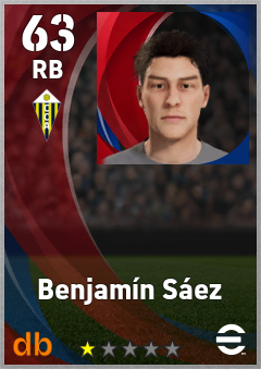 Benjamín Sáez — RB, OVR 63, MAX 63