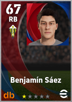 Benjamín Sáez — RB, OVR 67, MAX 67