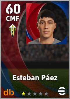 Esteban Páez — CMF, OVR 60, MAX 60