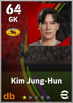 Kim Jung-Hun — GK, OVR 64, MAX 64