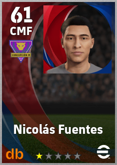 Nicolás Fuentes — CMF, OVR 61, MAX 61