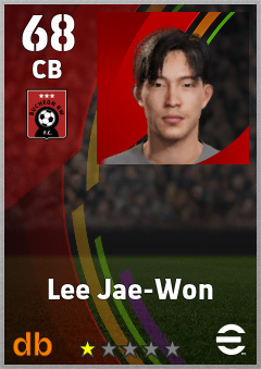 Lee Jae-Won — CB, OVR 68, MAX 68